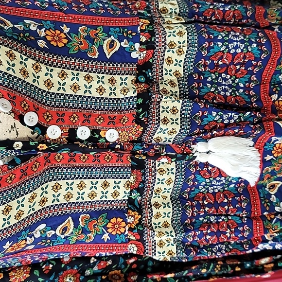 Lace Up V-Neck Blouse - Picture 7 of 11